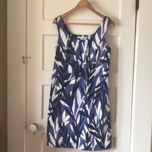 Boden Blue Patterned Cotton Dress size 8 EUC